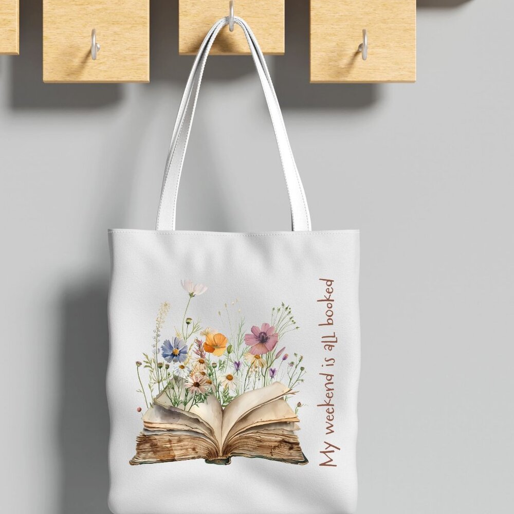 "My Weekend is all Booked" Tote Bag - NWT